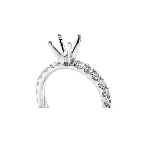 RD Classic Signature Platinum 0.59ctwDiamond Semi-mount Ring Setting Sz 6 Raleigh Diamond Fine Jewelry Raleigh, NC