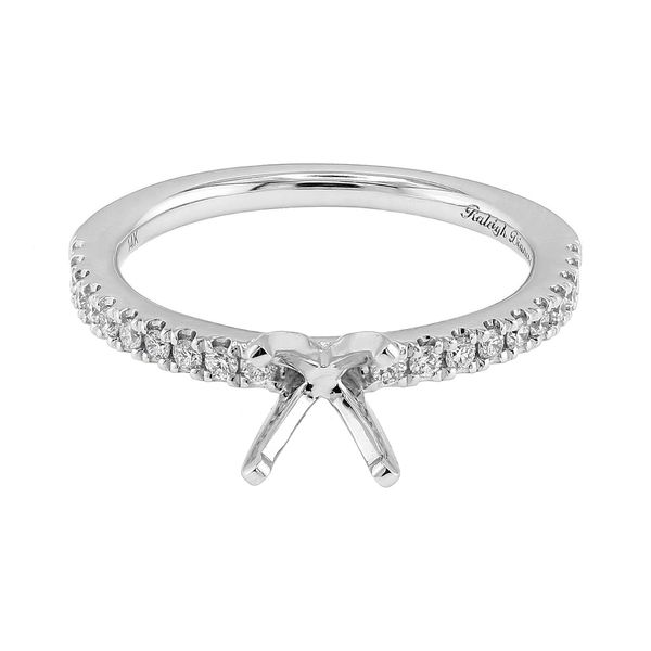 RD Classic Signature 18K White Gold 0.20cttw F/VS+ RBC Diamond* Ladies Semi-mount Accented Engagement Ring Setting Sz 6 Raleigh Diamond Fine Jewelry Raleigh, NC