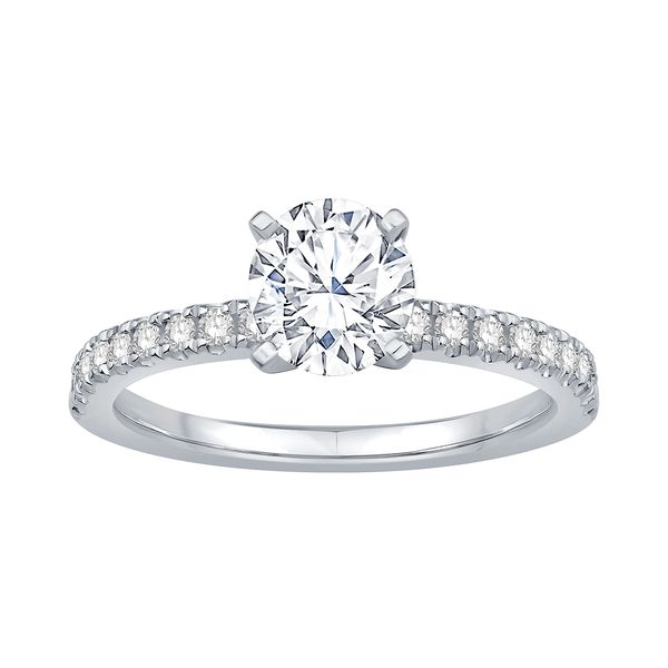 Platinum 0.210ctw Diamond Semi-mount Accented Shank Sz 6 Raleigh Diamond Fine Jewelry Raleigh, NC