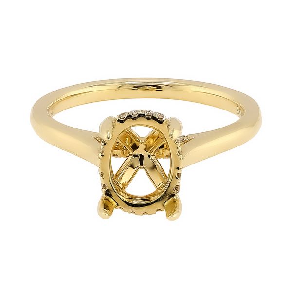 14K Yellow Gold 0.87ctw Diamond* Semi-mount Hidden Halo Engagement Ring Setting Raleigh Diamond Fine Jewelry Raleigh, NC
