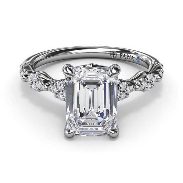 14K White Gold 0.17ctw Semi-mount Round Diamond Set in Band Sz 6.5 Raleigh Diamond Fine Jewelry Raleigh, NC