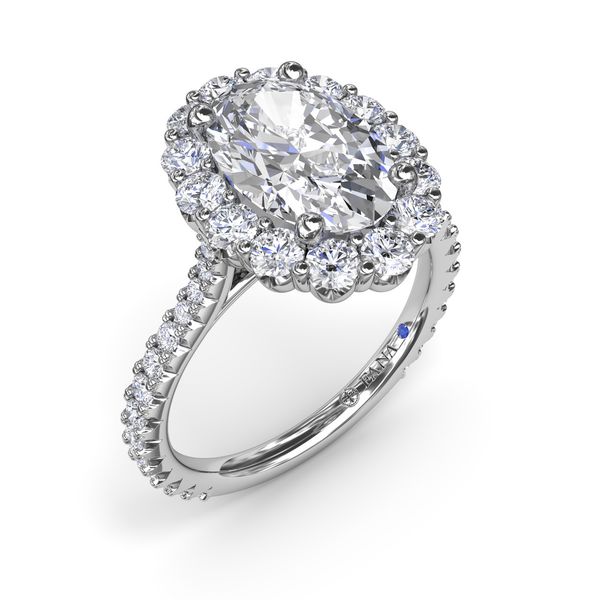 Platinum 1.02ctw Floral Halo Semi-mount with Diamond Accented Band Sz 6.5 Raleigh Diamond Fine Jewelry Raleigh, NC