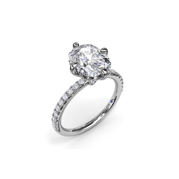 14K White Gold 0.31ctw Diamond* Semi-mount Accented Engagement Ring Setting Sz 6.5 Image 2 Raleigh Diamond Fine Jewelry Raleigh, NC