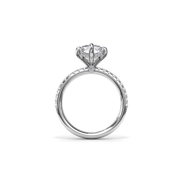 14K White Gold 0.31ctw Diamond* Semi-mount Accented Engagement Ring Setting Sz 6.5 Image 3 Raleigh Diamond Fine Jewelry Raleigh, NC