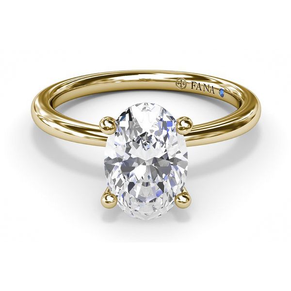 14K Yellow Gold 0.09ctw Diamond Semi-mount with Hidden Halo and Peek-A-Boo Sz 6.5 Raleigh Diamond Fine Jewelry Raleigh, NC