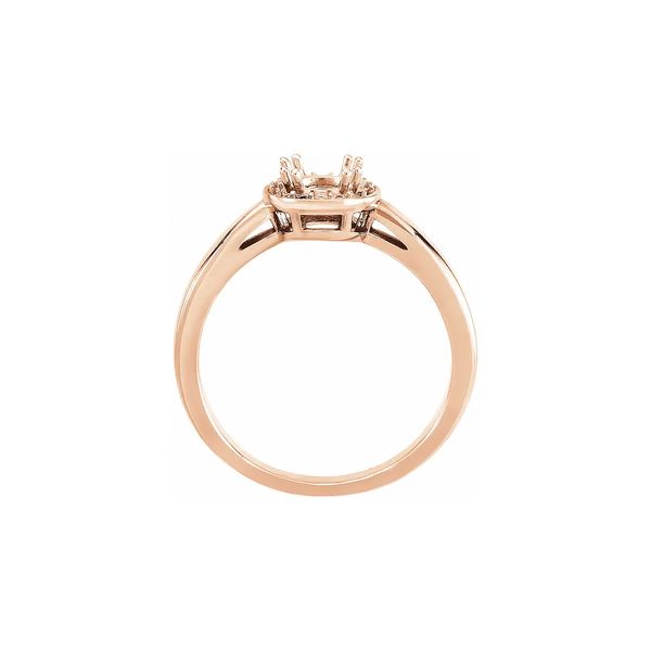14K Rose Gold 4.5 mm Semi-mount Ring Sz 7 Image 2 Raleigh Diamond Fine Jewelry Raleigh, NC