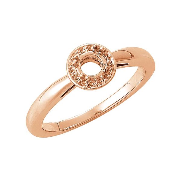 14K Rose Gold 4.5 mm Semi-mount Ring Sz 7 Raleigh Diamond Fine Jewelry Raleigh, NC
