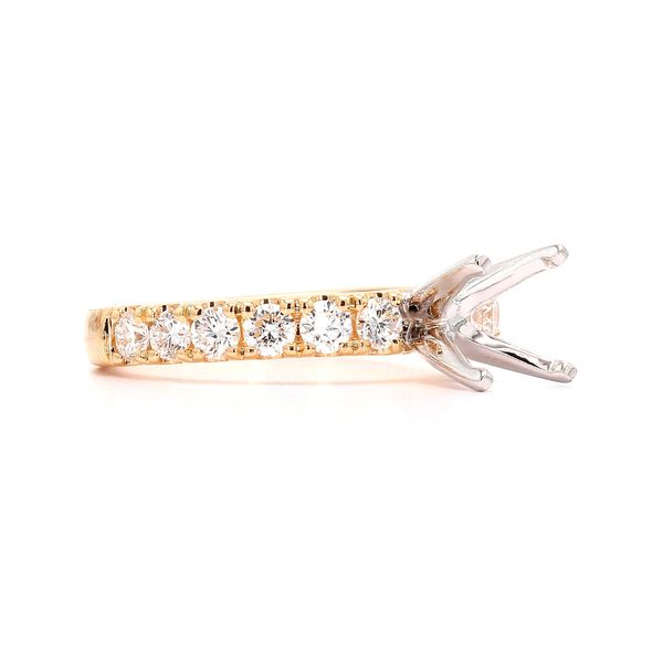 RD Classic Signature 18K Yelow Gold 0.74ctw Diamond Semi-mount Accented Shank Sz 6 Image 3 Raleigh Diamond Fine Jewelry Raleigh, NC