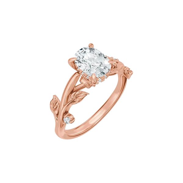 14K Rose Gold 1/6ctw G-H/SI Diamond Semi Engagement Ring 7x5 Elongated Cushion Sz 7 Raleigh Diamond Fine Jewelry Raleigh, NC