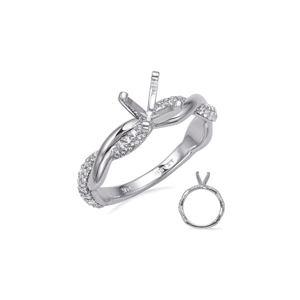 14K White Gold 0.31ctw G/SI1 Diamond Bypass Twist Engagement Ring Sz 6.5 Raleigh Diamond Fine Jewelry Raleigh, NC