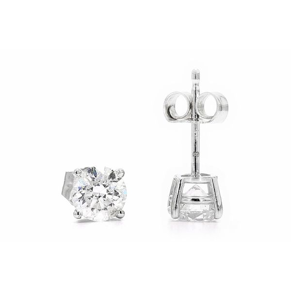 14K White Gold 1.00ctw Diamond Stud Earrings Raleigh Diamond Fine Jewelry Raleigh, NC