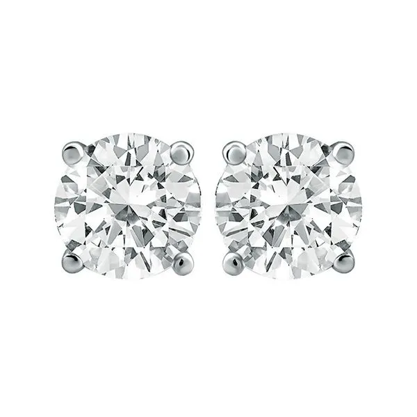 0.20 cttw Diamond Solitaire Stud Earrings 14k White Gold Image 2 Raleigh Diamond Fine Jewelry Raleigh, NC