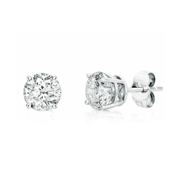 14K White Gold 0.90ctw Diamond Stud Earrings Raleigh Diamond Fine Jewelry Raleigh, NC