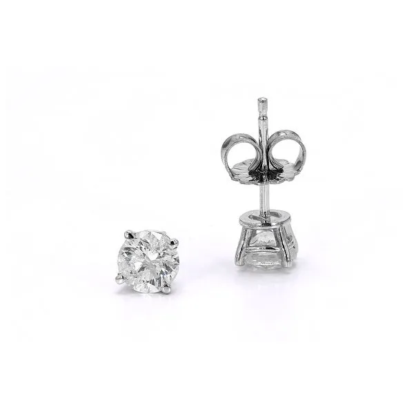 14K White Gold 0.90ctw H-I/I1 4-Prong Diamond Stud Earrings Raleigh Diamond Fine Jewelry Raleigh, NC