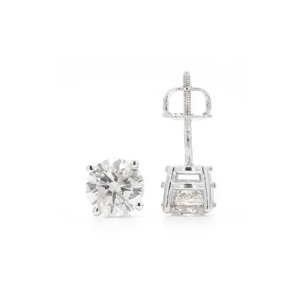 14K White Gold 1.80ctw Diamond Stud Earrings Raleigh Diamond Fine Jewelry Raleigh, NC