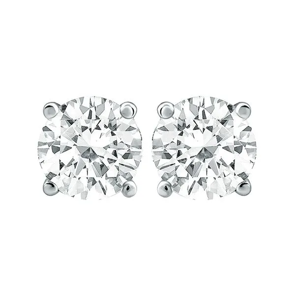 14K White Gold 0.40ctw Diamond Stud Earrings Image 2 Raleigh Diamond Fine Jewelry Raleigh, NC