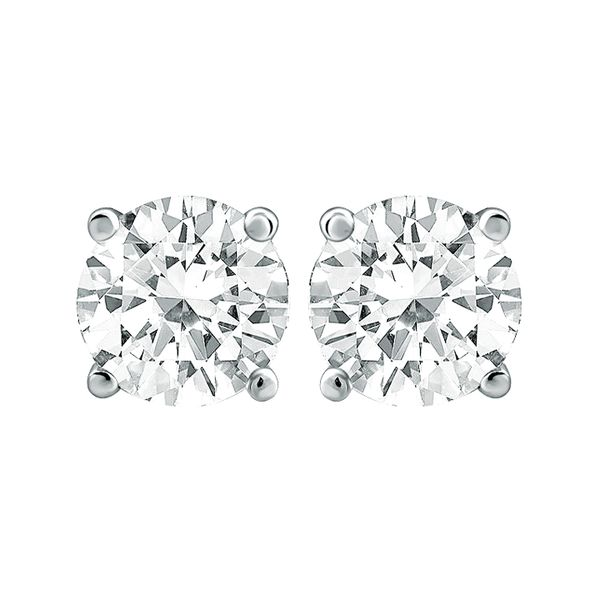 14K White Gold 0.40ctw Diamond Stud Earrings Image 2 Raleigh Diamond Fine Jewelry Raleigh, NC