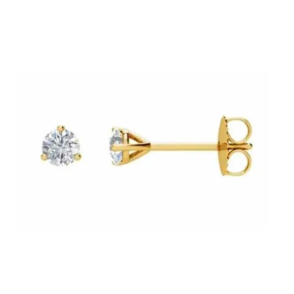 14K Yellow Gold 0.50ctw RBC Diamond Cocktail Stud Earings Raleigh Diamond Fine Jewelry Raleigh, NC