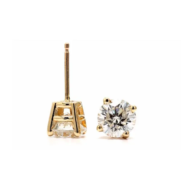 14K Yellow Gold 2.00ctw H-I/I1-2 RBC Diamond Bright + Bluffy Stud Earrings similar item image