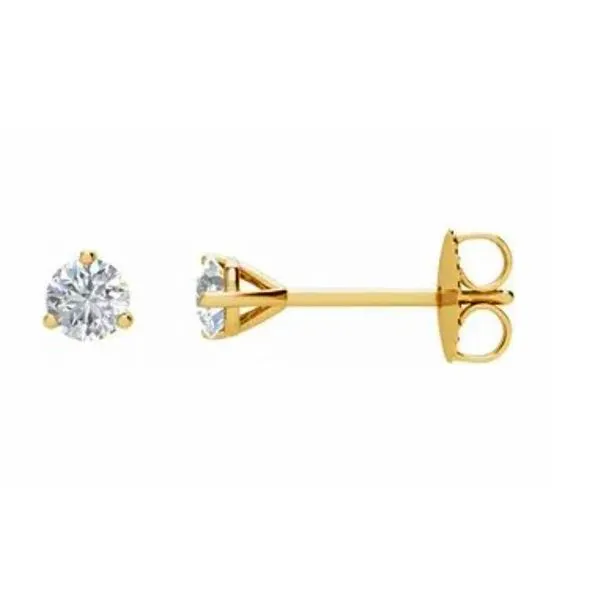 14K Yellow Gold 0.50ctw RBC Diamond Cocktail Stud Earrings Raleigh Diamond Fine Jewelry Raleigh, NC