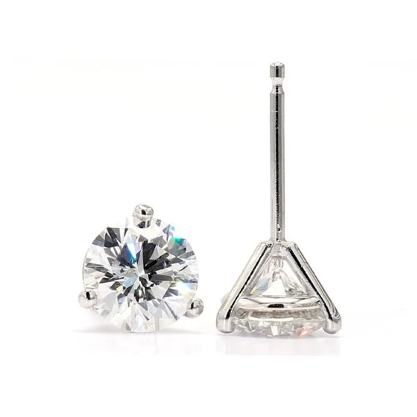 Estate 14K White Gold 1.56ctw H-I/I1 3 Prong RBC Diamond Studs Raleigh Diamond Fine Jewelry Raleigh, NC