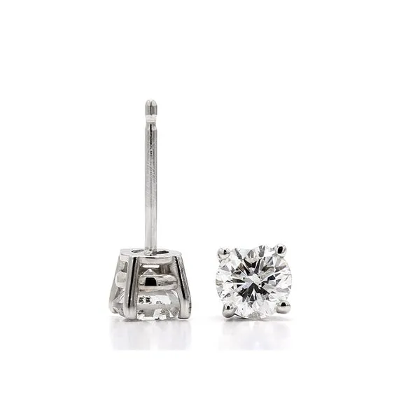 14K White Gold 7/8ctw 4-Prong Diamond Stud Earrings similar item image