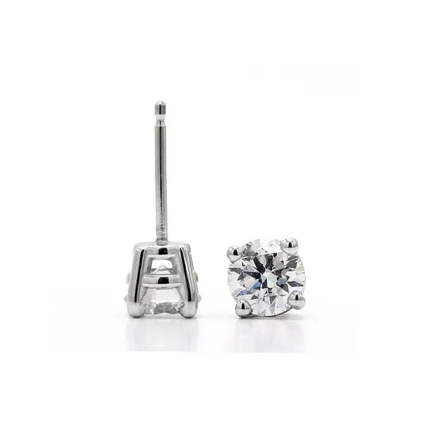 14K White Gold 1.06ctw F/VS1GIA 4-Prong Stud Diamond Earrings Raleigh Diamond Fine Jewelry Raleigh, NC