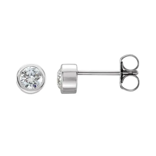 14K White Gold 0.15ctw G-H/SI2 RBC Natural Diamonds Stud Earrings Raleigh Diamond Fine Jewelry Raleigh, NC