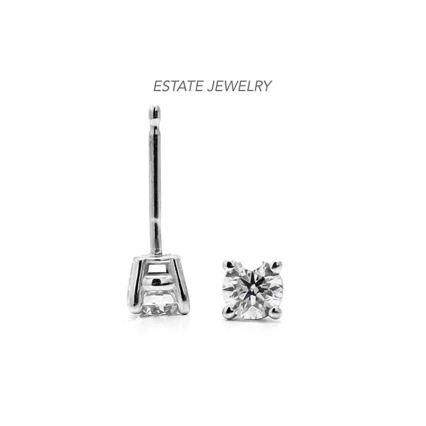 Estate 14K White Gold 0.40ctw H-I/SI RBC Diamond Stud Earrings Raleigh Diamond Fine Jewelry Raleigh, NC