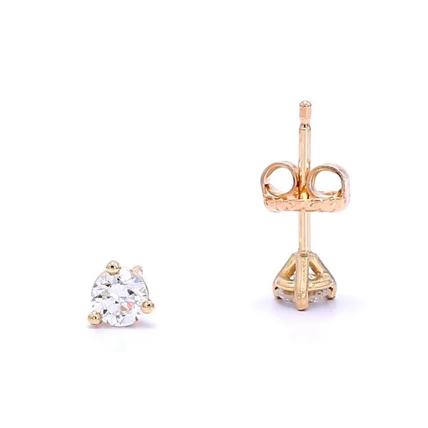 14K Yellow Gold 0.29ctw G-H/I1 Round Diamond Solitaire Stud Earrings Raleigh Diamond Fine Jewelry Raleigh, NC