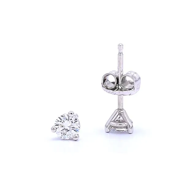 14K White Gold 0.29ctw GH/VVS2 RBC 3-Prong Diamond Martini Studs Earrings Raleigh Diamond Fine Jewelry Raleigh, NC