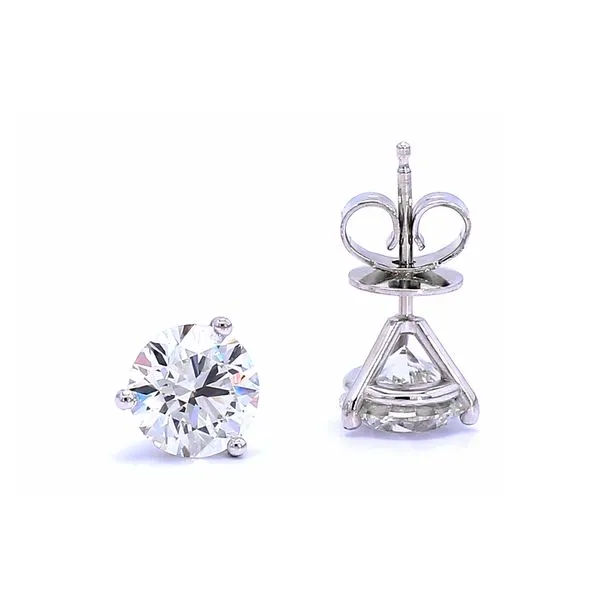 18K White Gold 2.53ctw H/VS1 GIA RBC Diamond Stud Earrings Raleigh Diamond Fine Jewelry Raleigh, NC