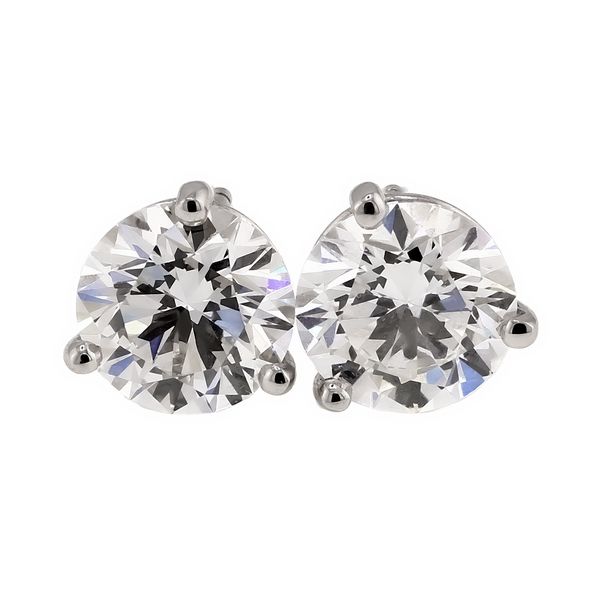 Platinum 3.01ctw H/VS2 RBC Diamond Stud Earrings Raleigh Diamond Fine Jewelry Raleigh, NC