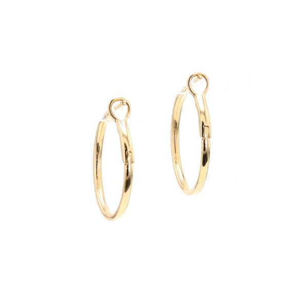 14K Yellow Gold 0.25ctw Diamond Hoop Earrings Image 2 Raleigh Diamond Fine Jewelry Raleigh, NC