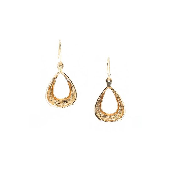 Estate 14K Yellow Gold 0.33ctw Diamond Pear Drop Earrings Image 2 Raleigh Diamond Fine Jewelry Raleigh, NC