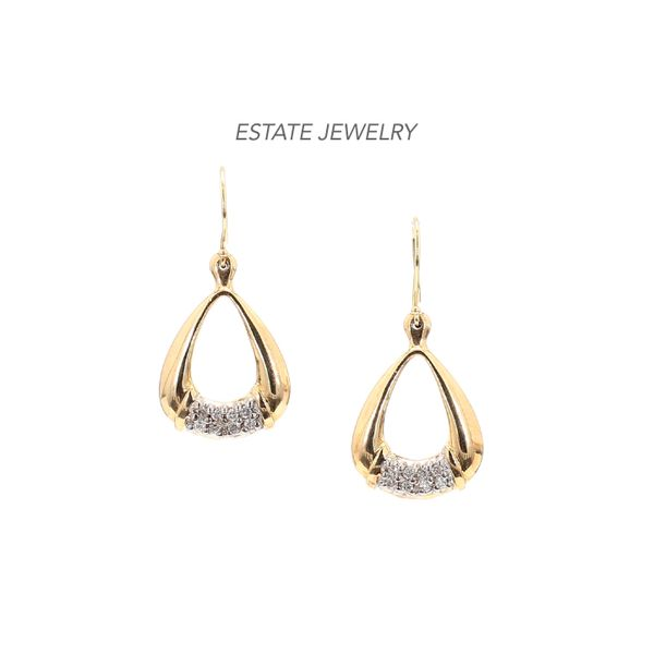 Estate 14K Yellow Gold 0.33ctw Diamond Pear Drop Earrings Raleigh Diamond Fine Jewelry Raleigh, NC