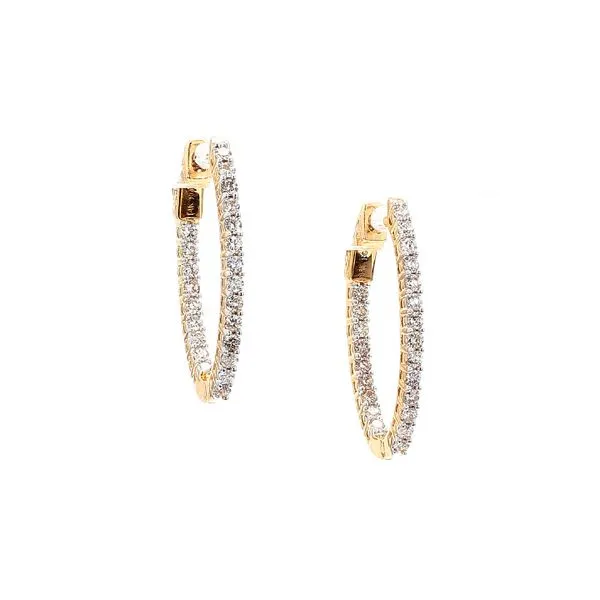 14K Yellow Gold 0.50ctw Diamond Oval Earrings Raleigh Diamond Fine Jewelry Raleigh, NC