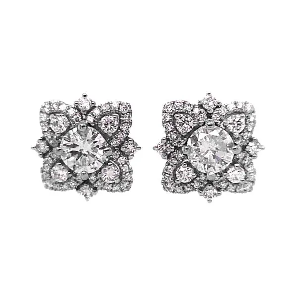 14K White Gold 1.32ctw G-H/SI Diamonds Ctrs 0.82ctw + 0.5...