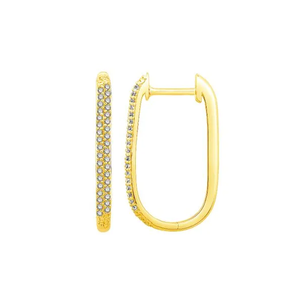 14K Yellow Gold 1/5ctw Diamond Pave 