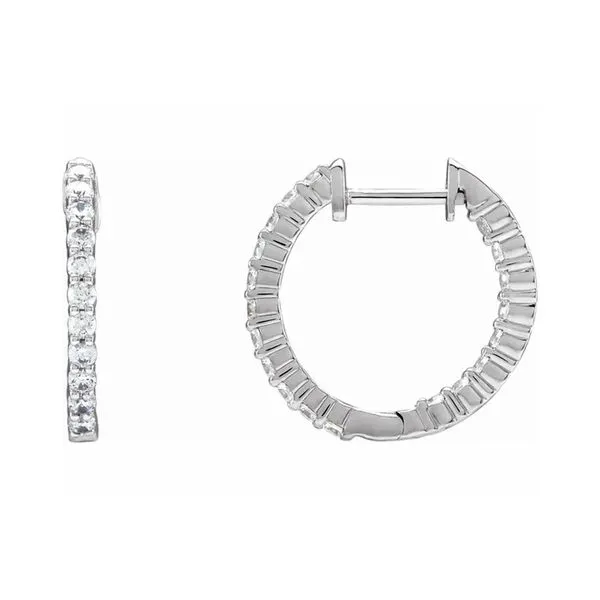 14K White Gold 0.75ctw Natural Diamond Earrings Raleigh Diamond Fine Jewelry Raleigh, NC
