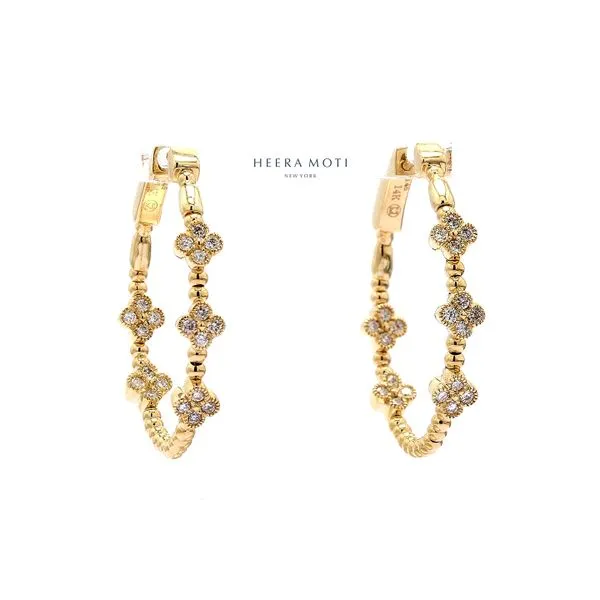Heera Moti 14K Yellow Gold 0.46cttw Diamond Earrings