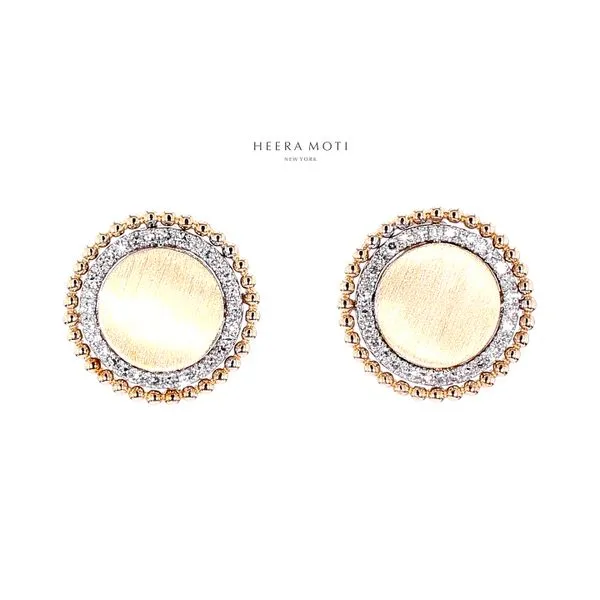 Heera Moti 14K Yellow Gold 0.32ctw Diamond Earrings Raleigh Diamond Fine Jewelry Raleigh, NC