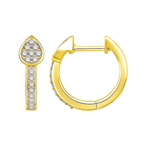10K Yellow Gold 0.20ctw Diamond Hoop Earrings Raleigh Diamond Fine Jewelry Raleigh, NC
