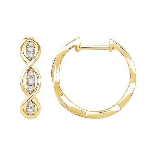 10K Yellow Gold 0.160ctw Diamond Earrings Raleigh Diamond Fine Jewelry Raleigh, NC