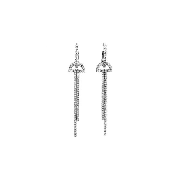 18K White Gold 1.37cttw Diamond Hoop 