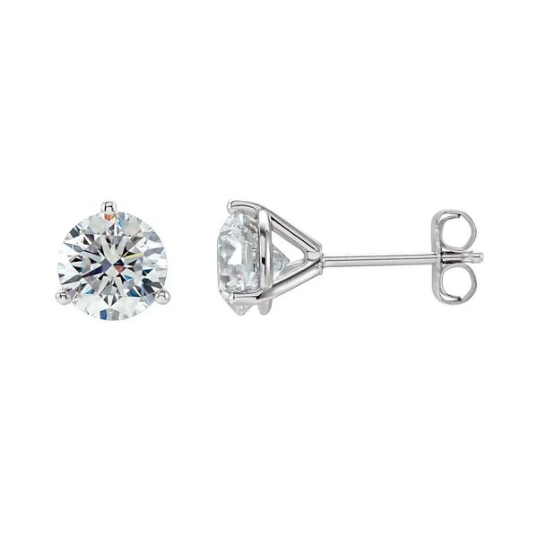 Platinum 1.00ctw Natural Diamond 6.5 mm Stud Earrings Raleigh Diamond Fine Jewelry Raleigh, NC