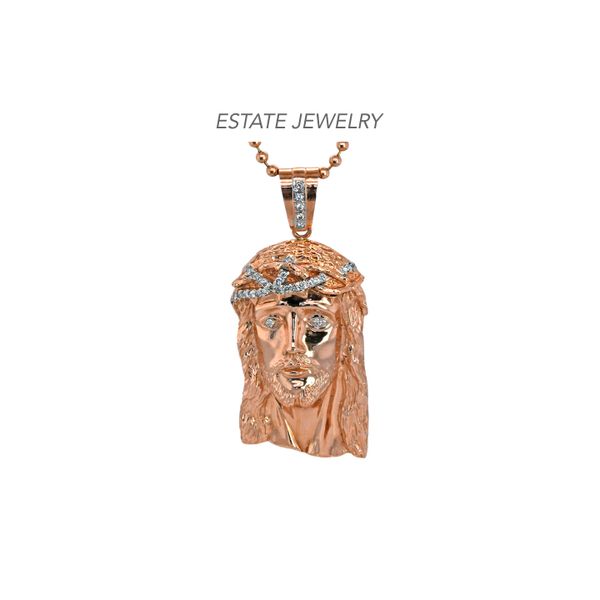 Estate 14K Rose Gold ~2.00ctw Diamond Men's Jesus Pendant from Rapper LUDACRIS Raleigh Diamond Fine Jewelry Raleigh, NC