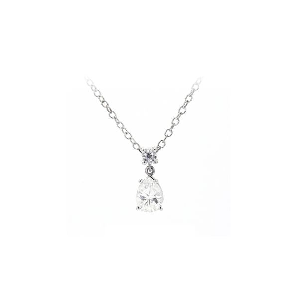 14K White Gold 0.62ctw Pear Diamond Pendant Raleigh Diamond Fine Jewelry Raleigh, NC