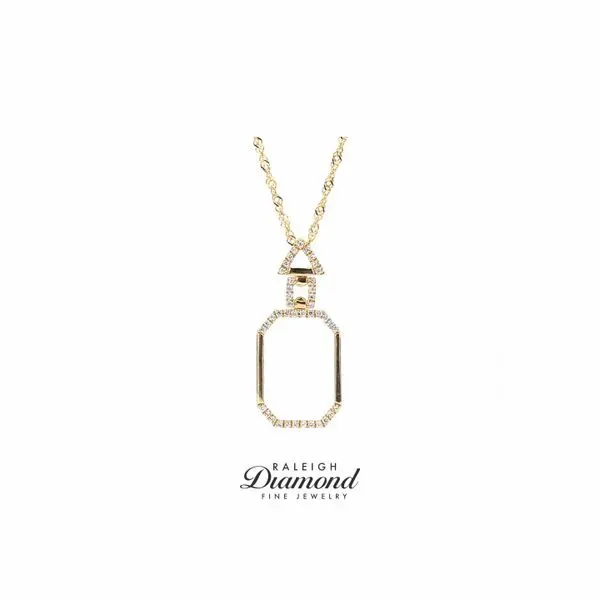 14K Yellow Gold 0.10ctw Diamond Geometric Pendant / Necklace Raleigh Diamond Fine Jewelry Raleigh, NC