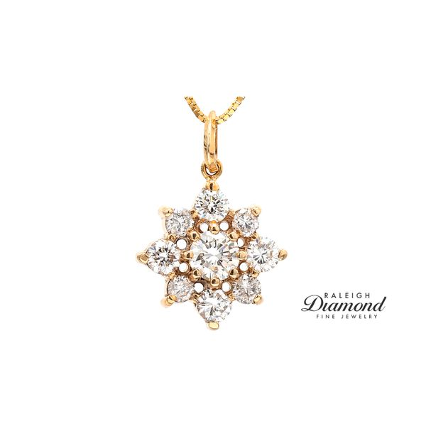 Estate 14K Yellow Gold 2.15ctw Diamond Star Pendant Raleigh Diamond Fine Jewelry Raleigh, NC